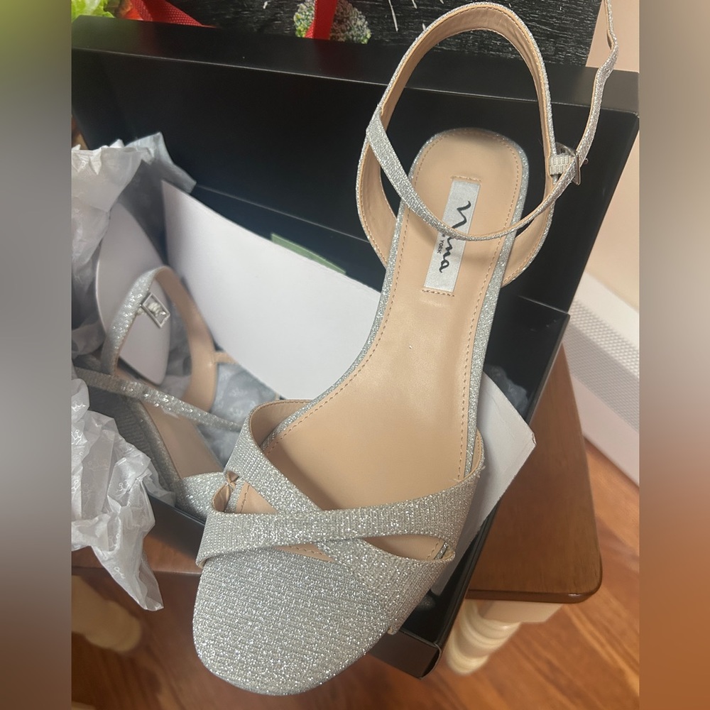Elegant Silver Strappy Sandals